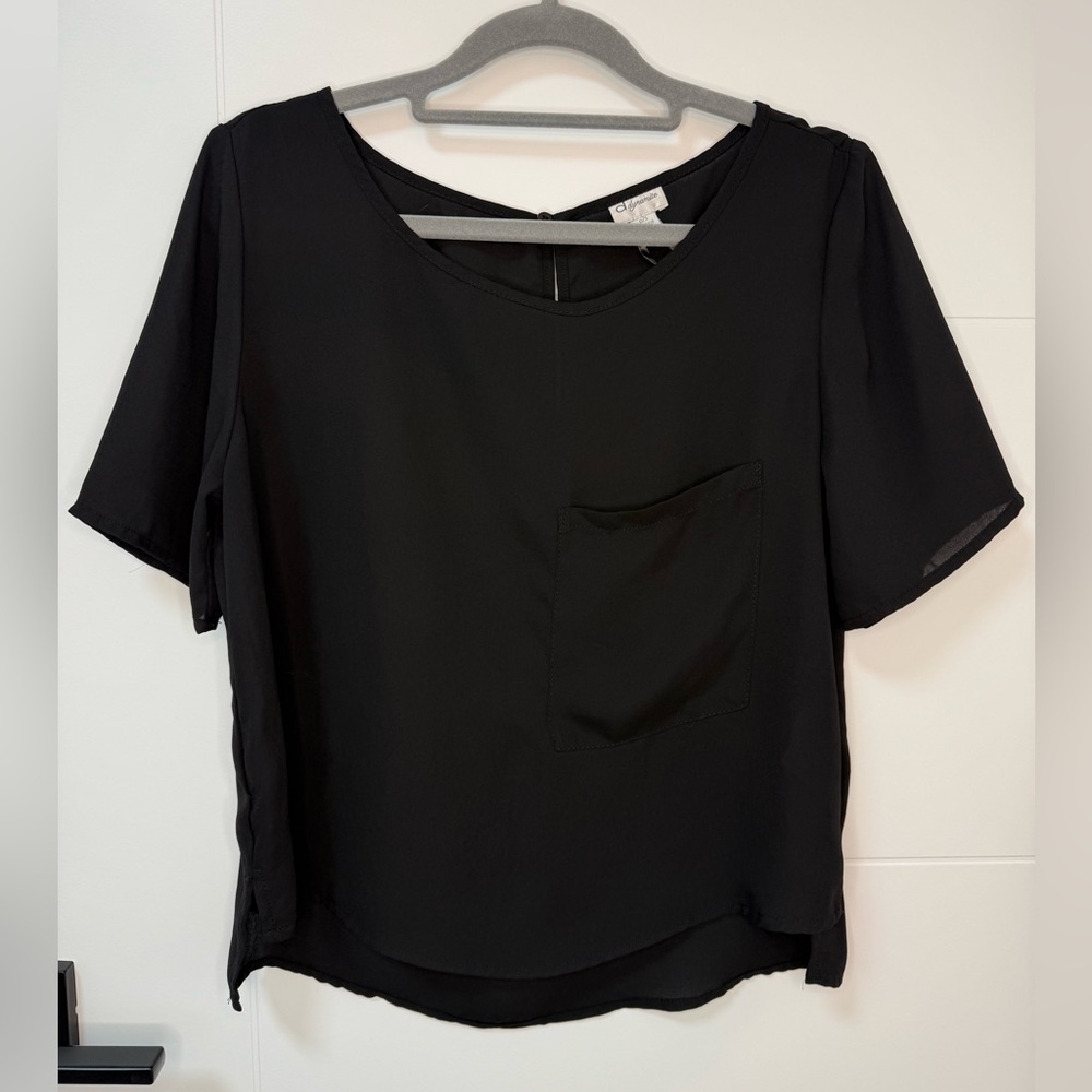Dynamite Black Blouse with Pocket